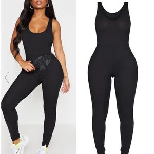 Black skin tight Plt full body jumper